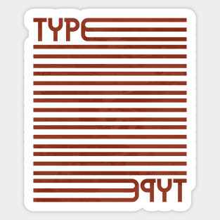 Type Stripes (Red) Sticker